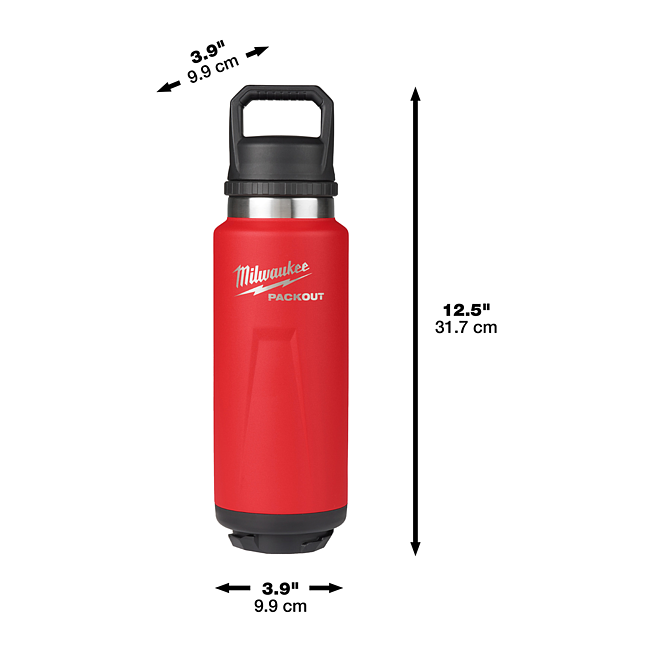 Milwaukee ﻿PACKOUT Isolierflasche 1065ml mit Sd, rot
