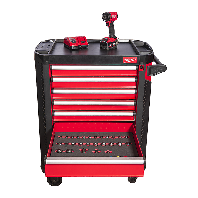 Milwaukee 30˝ / 78cm TOOLGUARD Werkstattwagen Prem 246-tlg