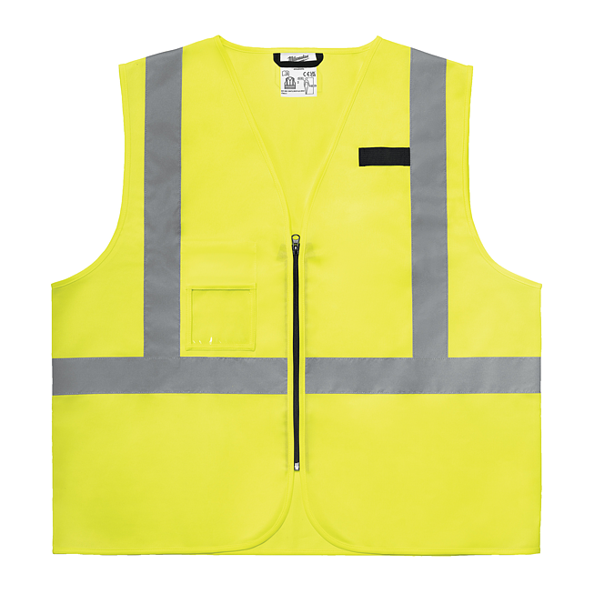 Gilet ad alta visibilit&agrave; Milwaukee Contractor giallo taglia 4XL/5XL