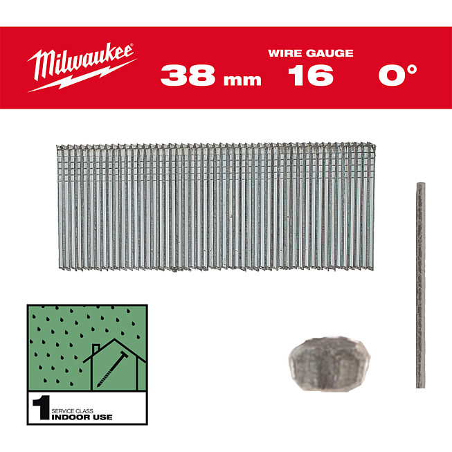 Milwaukee Stauchkopf-N&auml;gel 16 G f&uuml;r M18FN16GS