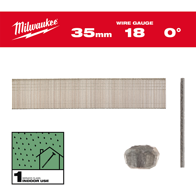 Milwaukee Stauchkopf-N&auml;gel 18 G f&uuml;r M18CN18GS