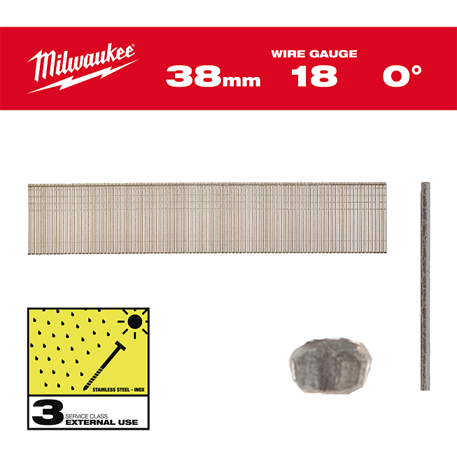 Milwaukee Stauchkopf-N&auml;gel 18 G f&uuml;r M18CN18GS