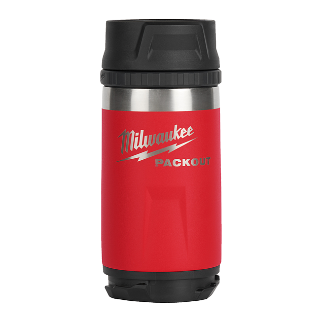 Milwaukee ﻿PACKOUT Isolierbecher 355ml mit Trinkdeckel, rot