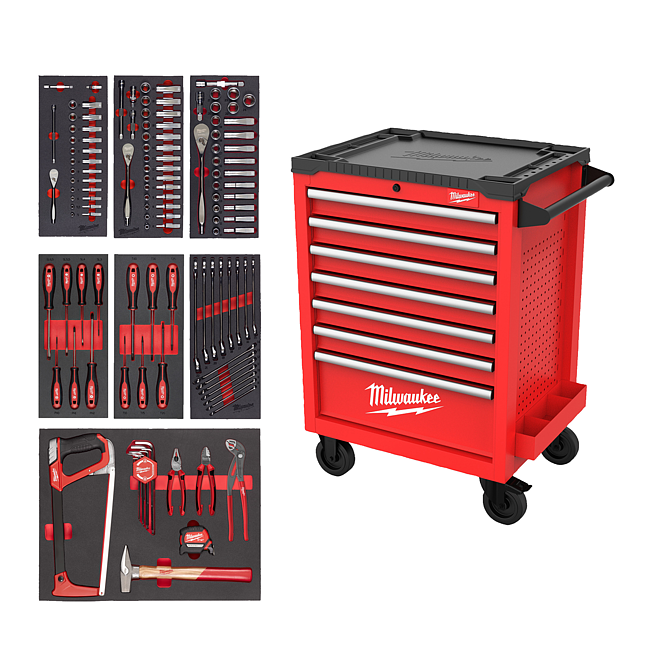 Milwaukee 27&quot; / 69cm TOOLGUARD Werkstattwagen 131-tlg