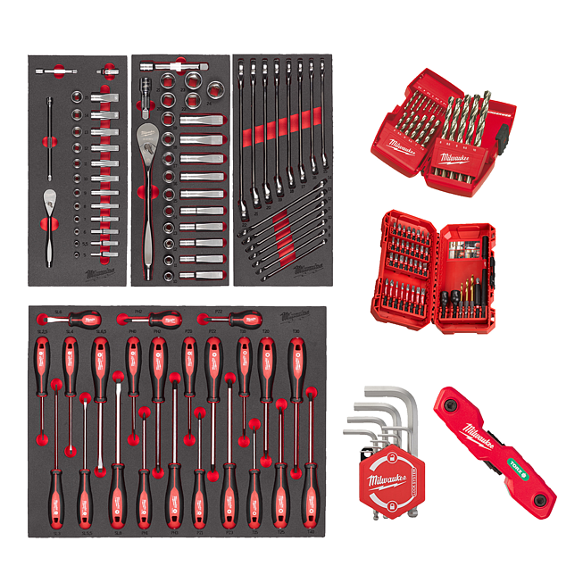 Milwaukee Best&uuml;cktes Einlagen-Set Universal 170-tlg.