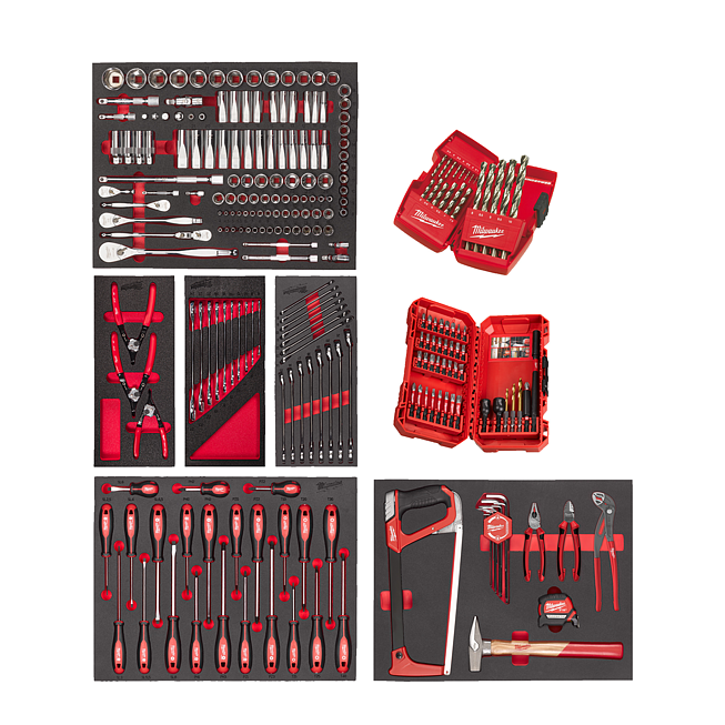 Milwaukee Best&uuml;cktes Einlagen-Set Industrie 244-tlg.