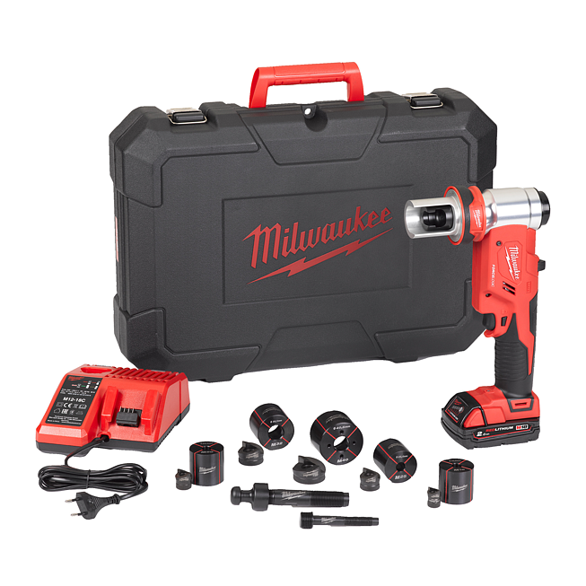 Milwaukee B&uuml;rstenlose Akku-Lochstanzer M18HKP-201CA