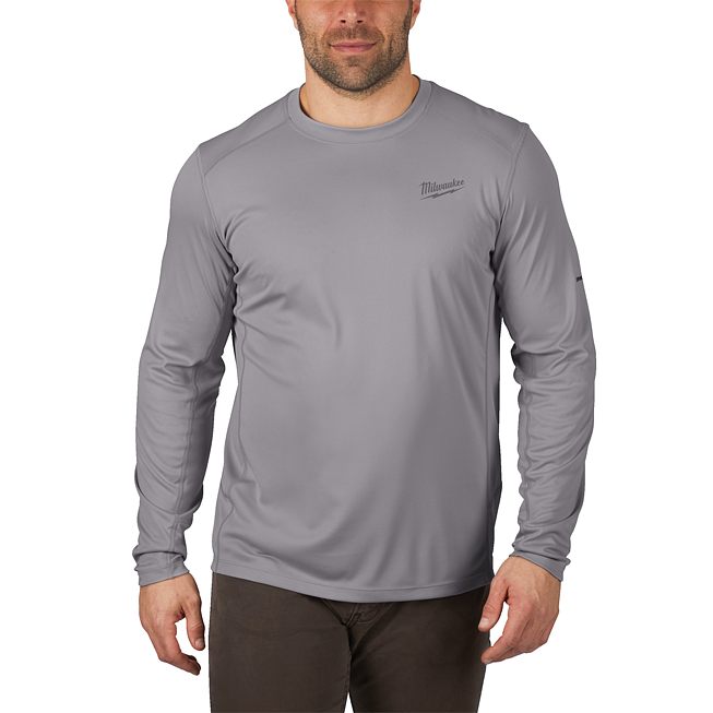 Milwaukee Funktions-Langarmshirt grau mit UV-Schutz M