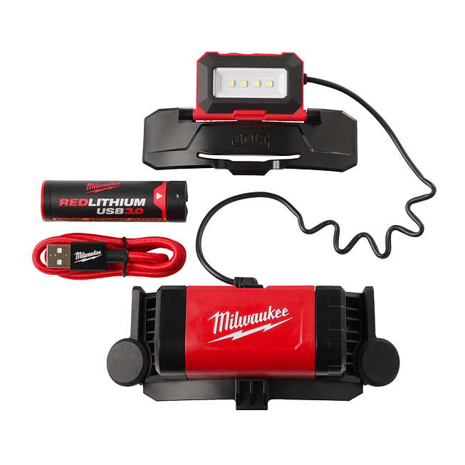Milwaukee USB-Akku-Helmlampe L4BOLTHL-301