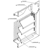 Lamellenprofil zu WG-AL-68 Alu, Profile 5m lang, 90mm breit