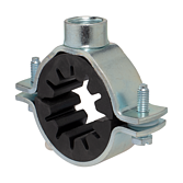 Rohrschelle 2-Teilig Verzinkt mit Schallschutz f&uuml;r Gas- &amp; Wasserleitungsrohre