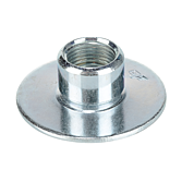 AP Grundplatte rund 1-Loch und abschraubbarer Muffe Verzinkt