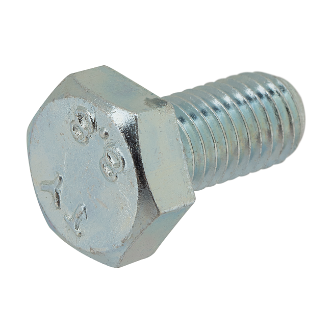 Hexagon head metric screw Galvanised Blue passivated ISO ~4017 (DIN 933) without shank