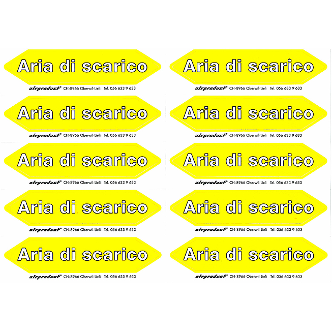 Fl&egrave;che directionnelle Italien | Feuille avec 10 pi&egrave;ce