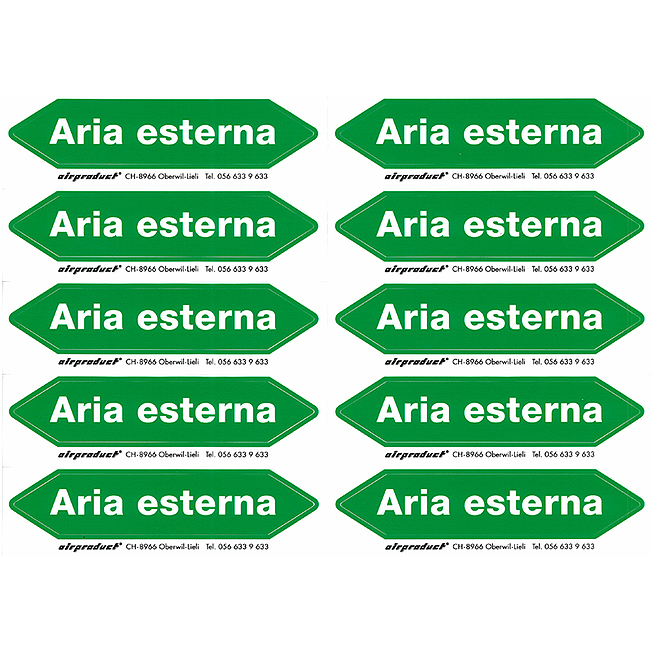 Fl&egrave;che directionnelle Italien | Feuille avec 10 pi&egrave;ce