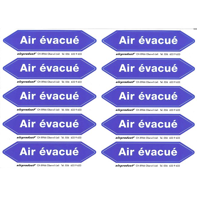 Luftrichtungspfeile Franz&ouml;sisch | Bogen mit 10 Einzelpfeilen