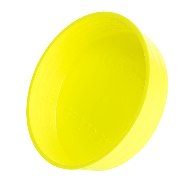 Bouchon conique (dim. 204/214/38) jaune &Oslash; 200 mm