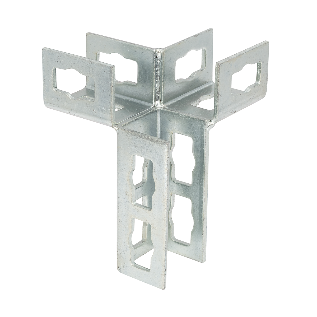 Winkel-Verbinder | Eck-Verbinder 90° Locher Nr. 4 Verzinkt 3D Rechts