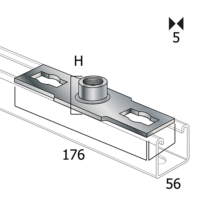 Grundplatte Verzinkt (Profi Knopf-System)