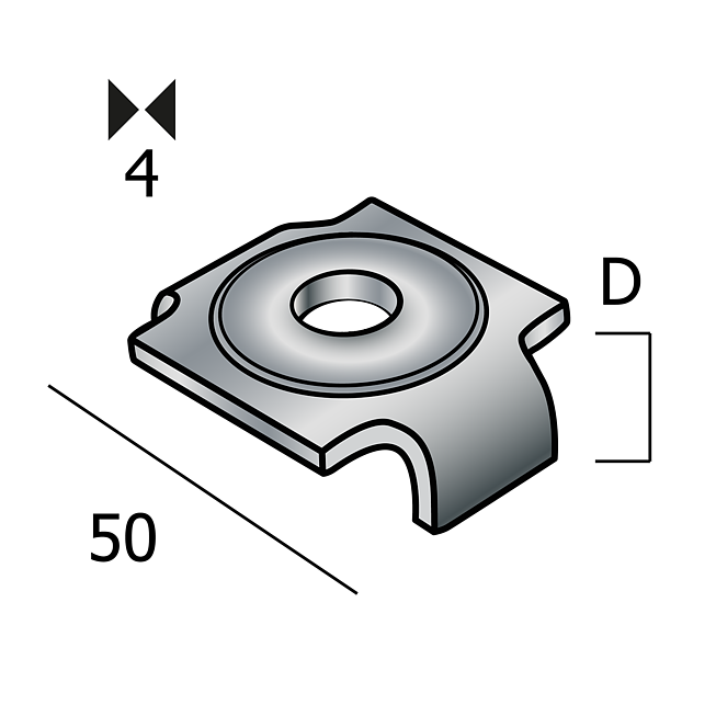 Clip di fissaggio zincata con certificato di protezione antincendio