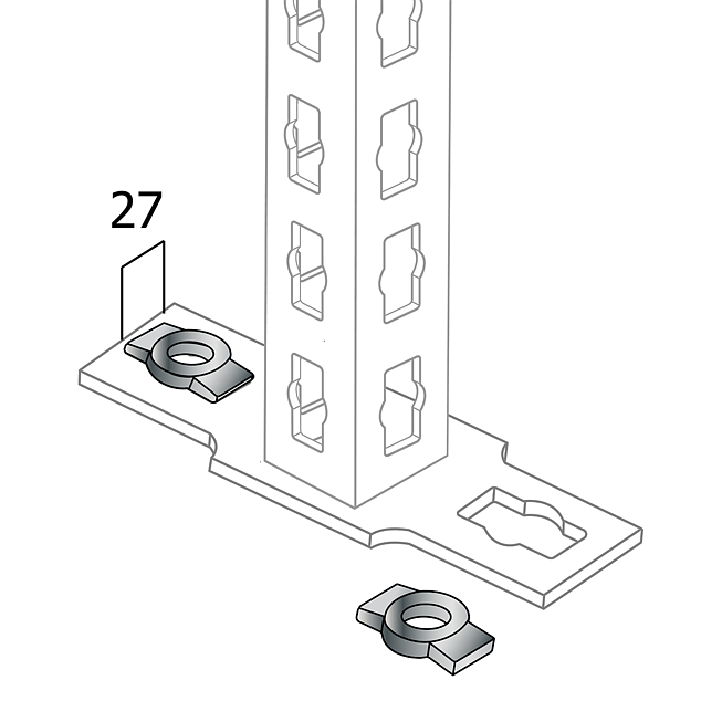 Adapterscheibe Verzinkt (Profi Knopf-System)