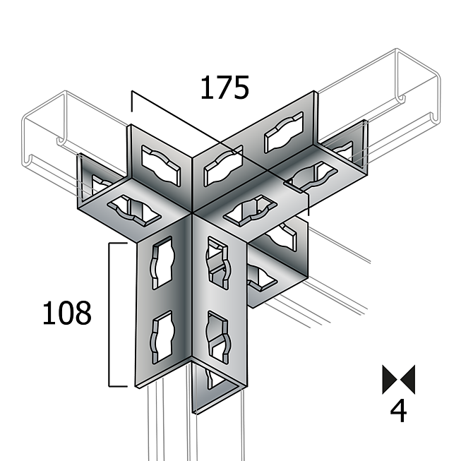 Knoten-Verbinder Verzinkt (Profi Knopf-System)