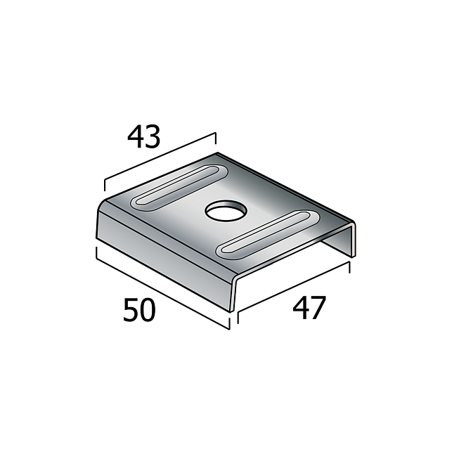 Halteklammer | Lochplatte Bandverzinkt Abgewinkelt