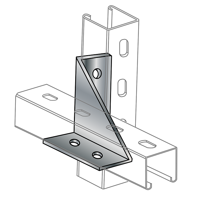 Connecteur Galvanis&eacute; Chevauchement longitudinal (Syst&egrave;me &agrave; trous oblongs Eco)