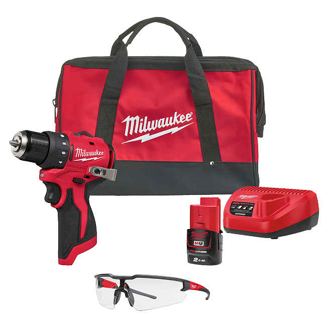 Milwaukee M12 BLDDRC Brushless cordless drill driver 12V complete set