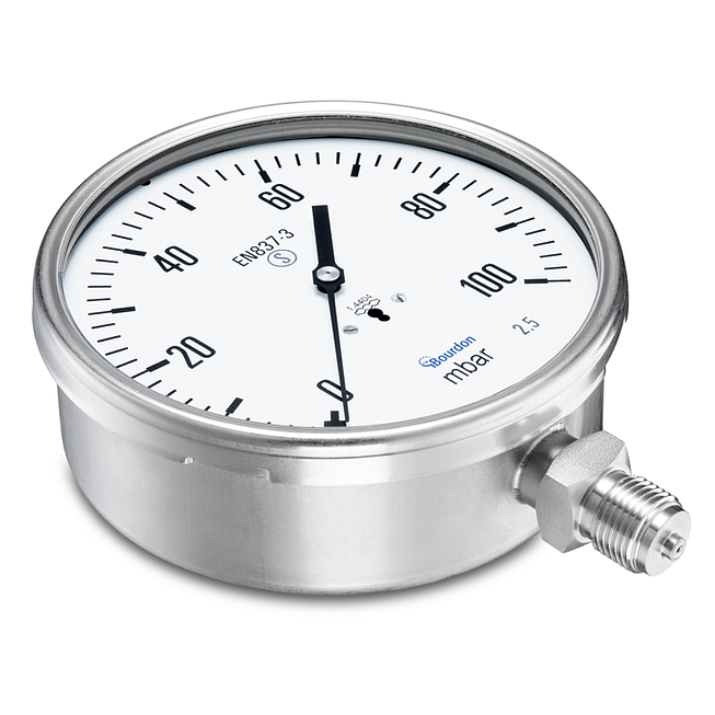 Manometro a capsula BAUMER con divisorio infrangibile MCF7