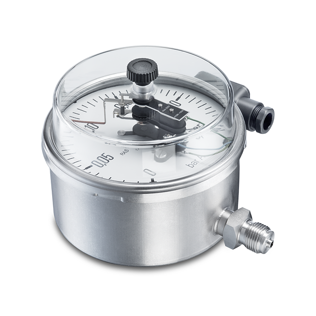 Manometro BAUMER con contatti magnetici a molla M27