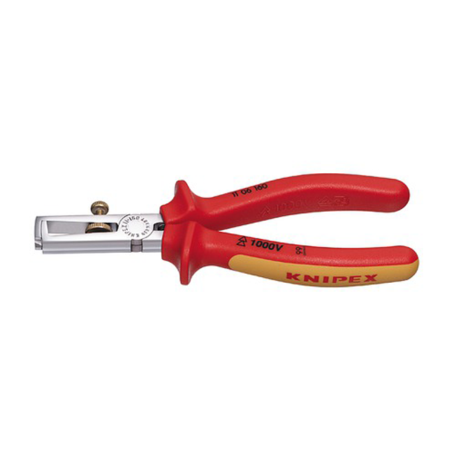 Pince &agrave; d&eacute;nuder Knipex 1106 160mm t&ecirc;te chrom&eacute;e