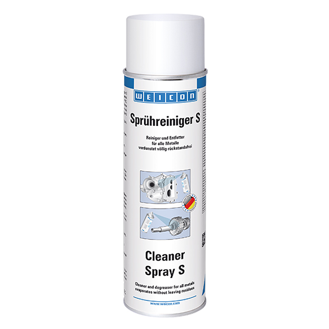 Weicon Spray Cleaner S pour tous les m&eacute;taux, le verre, la c&eacute;ramique et de nombreuses mati&egrave;res plastiques