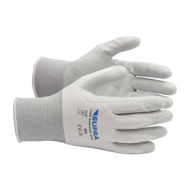 Gant de protection Enduit Supra 1102 Assembly Grip Tricot de nylon Enduit de nitrile