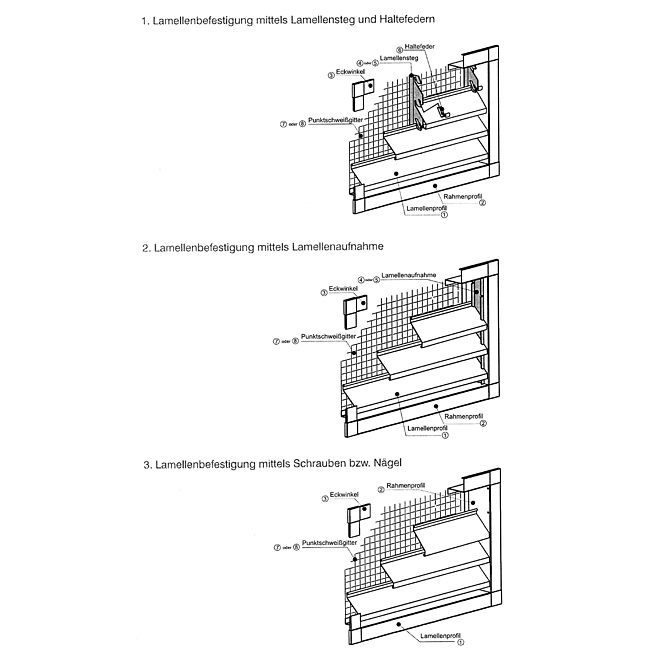 Wetterschutzgitter Lamellenprofil WG-VZ-68 L=5m VZ