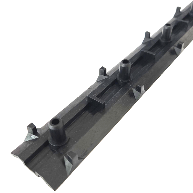 Porta lamelle per tenda a sovrappressione in plastica:
Lunghezza 400 mm
Per 5 lamelle con protezione antitorsione integrata