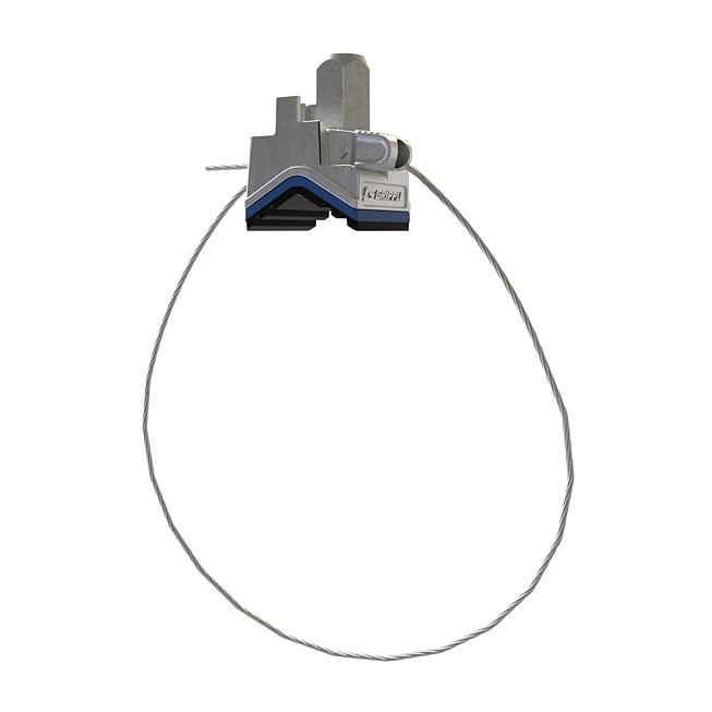 Gripple Drahtseil Befestigungssystem Universalrohrschelle L&uuml;ftung mit breiten Gummi-Pads