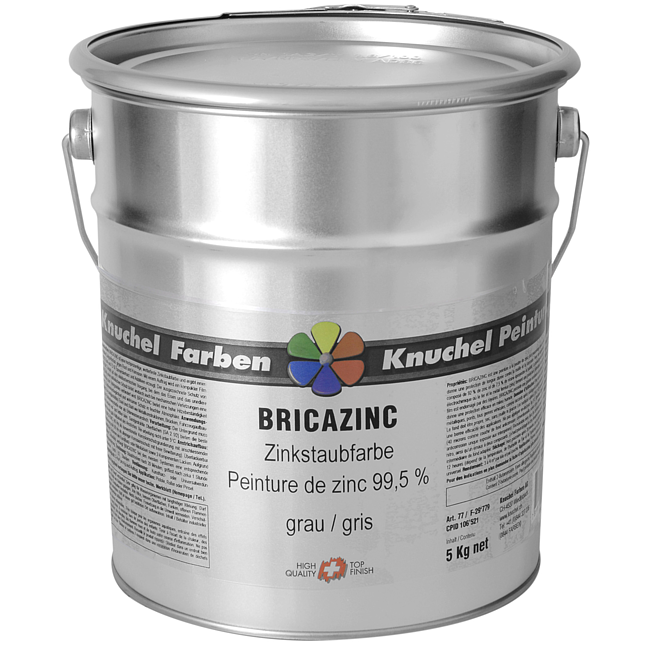 Peinture &agrave; la poudre de zinc Knuchel &agrave; 99,5% de zinc pur