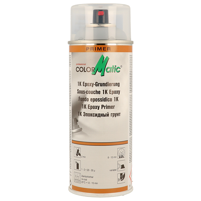 ColorMatic Epoxy-Spray | Primer | Rostsanierer und -Grundierer 1K f&uuml;r Alu/ Stahl