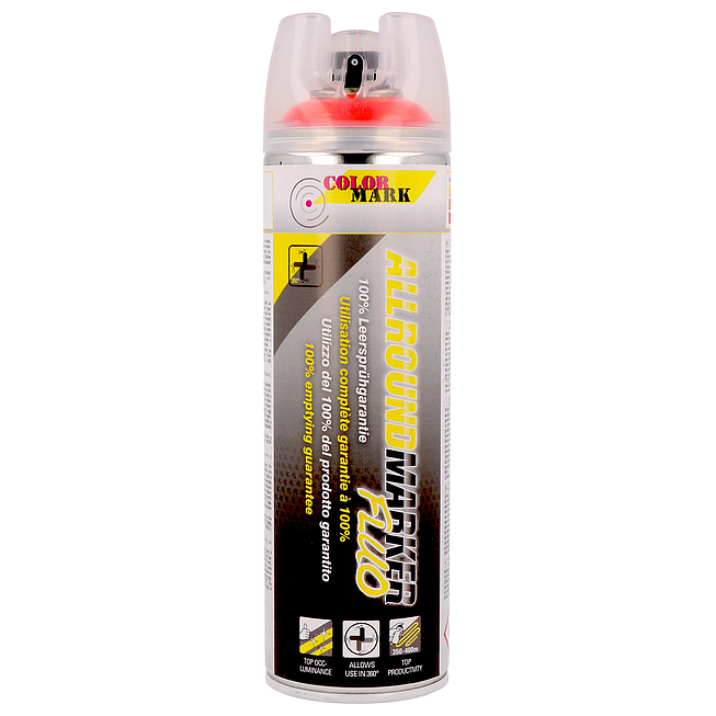 Spray de marquage Colormark 360&deg;/ Marqueur polyvalent pour marquage fluorescent de chantier