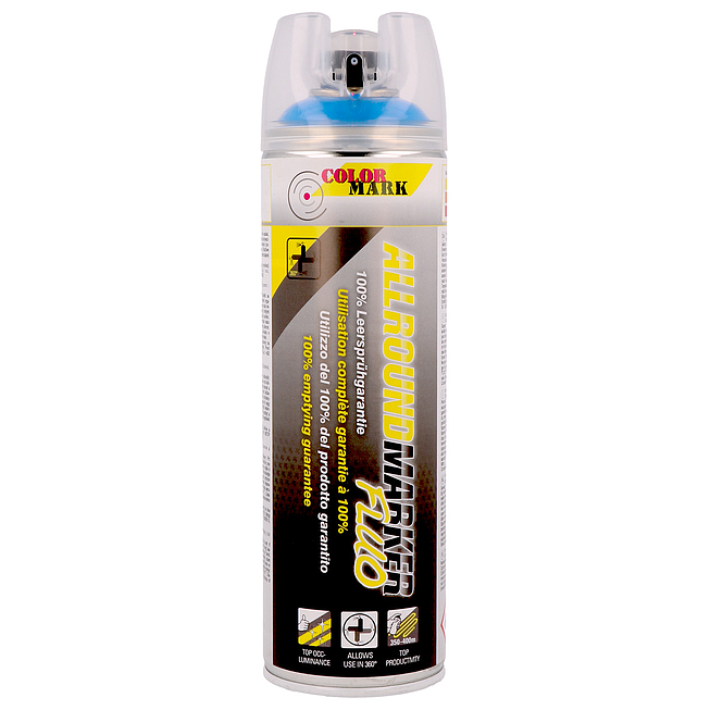 Spray de marquage Colormark 360&deg;/ Marqueur polyvalent pour marquage fluorescent de chantier