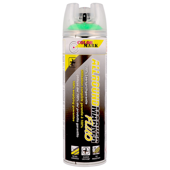 Spray de marquage Colormark 360&deg;/ Marqueur polyvalent pour marquage fluorescent de chantier