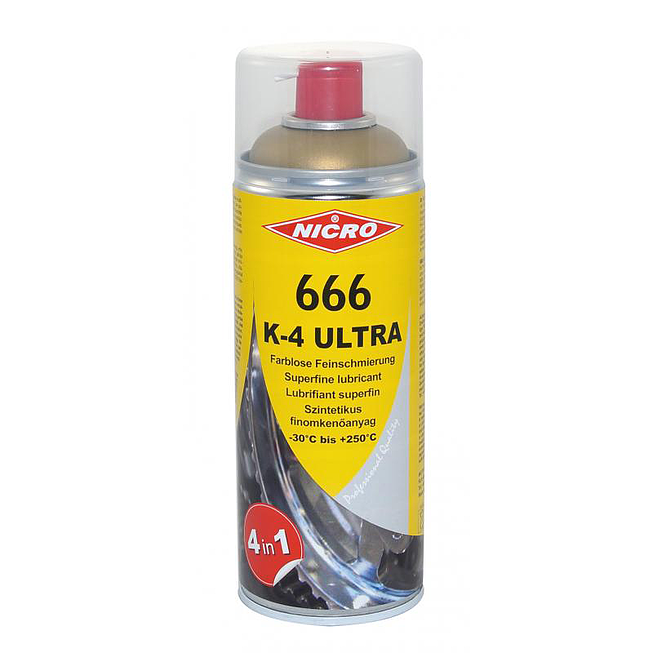 Spray de lubrification &agrave; sec Nicro 666 K-4 ULTRA Effet de capillarit&eacute; &eacute;lev&eacute;