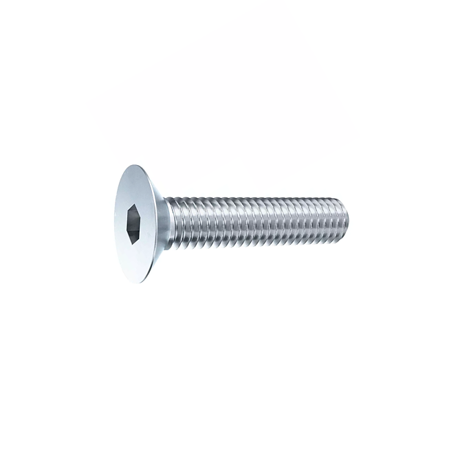 Metric screw Countersunk head Hexagon socket Galvanised Blue passivated ISO 10642 without shank
