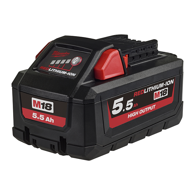 Milwaukee Batterie 5.5Ah High Output Red Li-Ion pour M12-M28 Series | M18 HB5.5