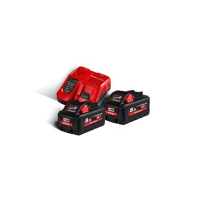 Milwaukee Kit de d&eacute;marrage 18V M18 Red Li-Ion | M18 HNRG-802