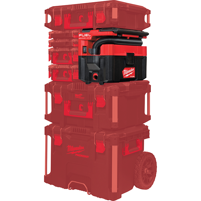 Milwaukee Aspirateur eau et poussi&egrave;re sans fil M18 Fuel Packout S&eacute;rie Red Li-Ion | M18 FPOVCL-0