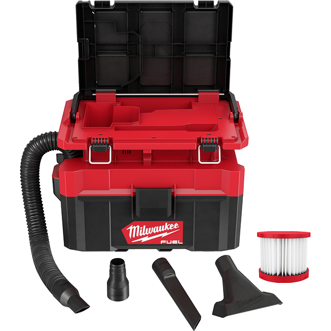 Milwaukee Aspirateur eau et poussi&egrave;re sans fil M18 Fuel Packout S&eacute;rie Red Li-Ion | M18 FPOVCL-0