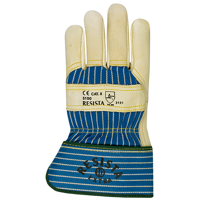 Schutzhandschuh Leder Resista-Extra Rindnarbenleder Baumwolldrilch