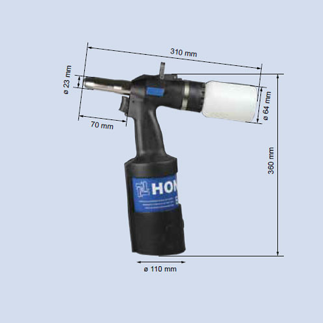 Honsel Outil de pose pour rivets aveugles pneumatique - hydraulique BZ 133A